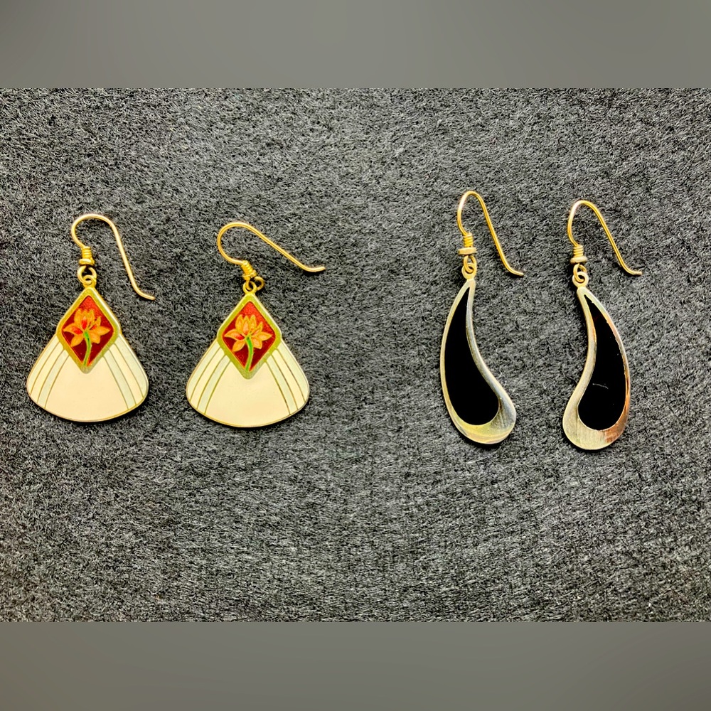 Vintage Laurel Birch earrings, 1980’s, 2 pairs